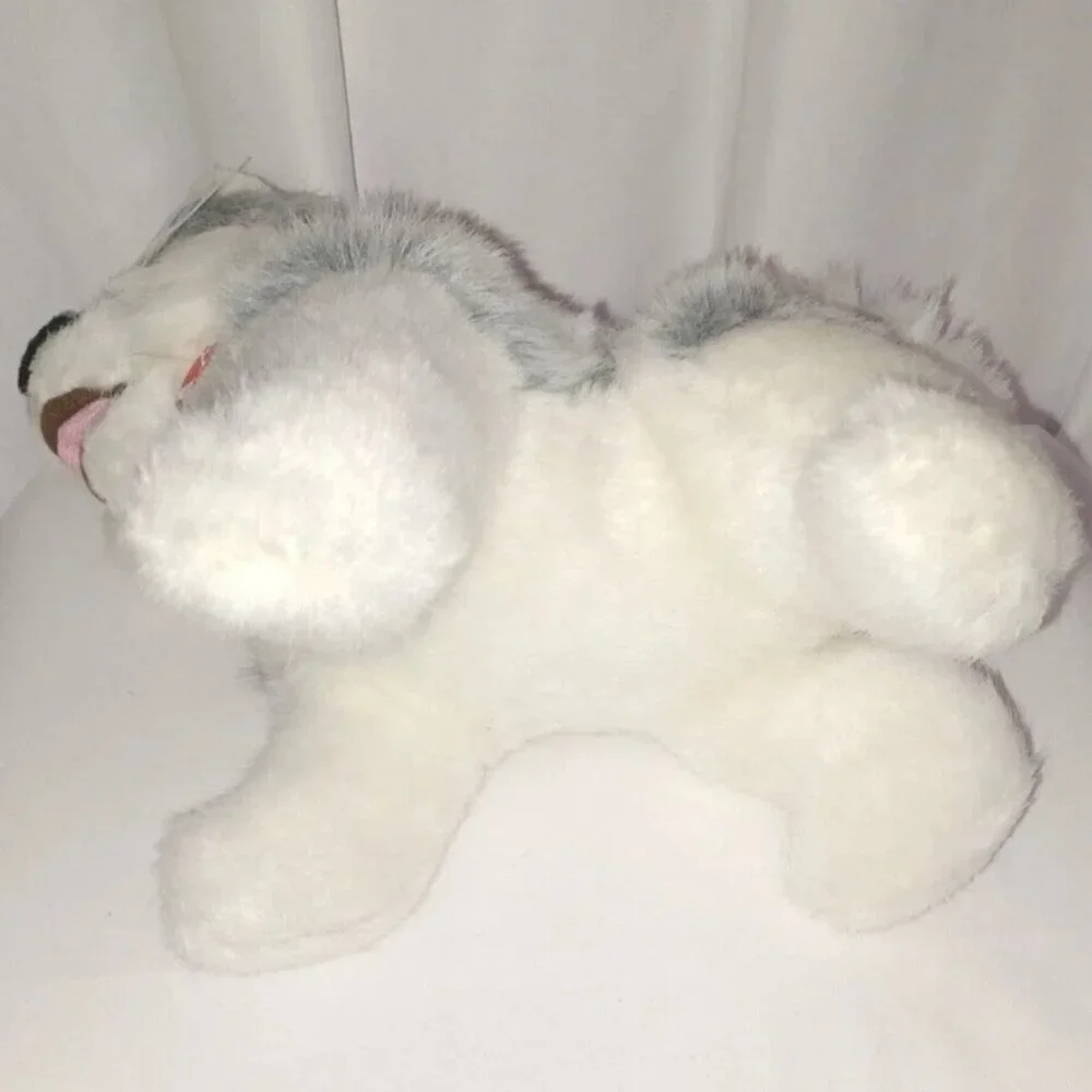 Vintage Alaska Friends Plush Stuffed Animal SIBERIAN HUSKY BLUE EYES